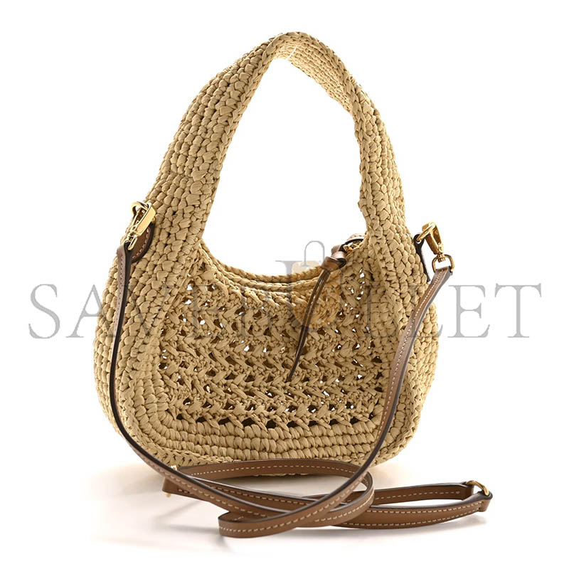 MIU MIU WANDER RAFFIA HOBO BAG 5BC125 (20*17*6cm)